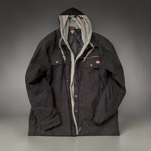 Wangler Black Hooded Jacket